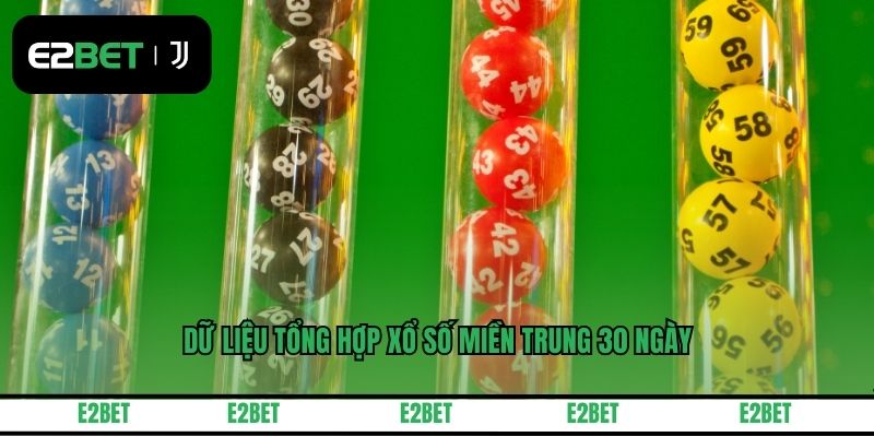 Dữ liệu tổng hợp xổ số miền Trung 30 ngày