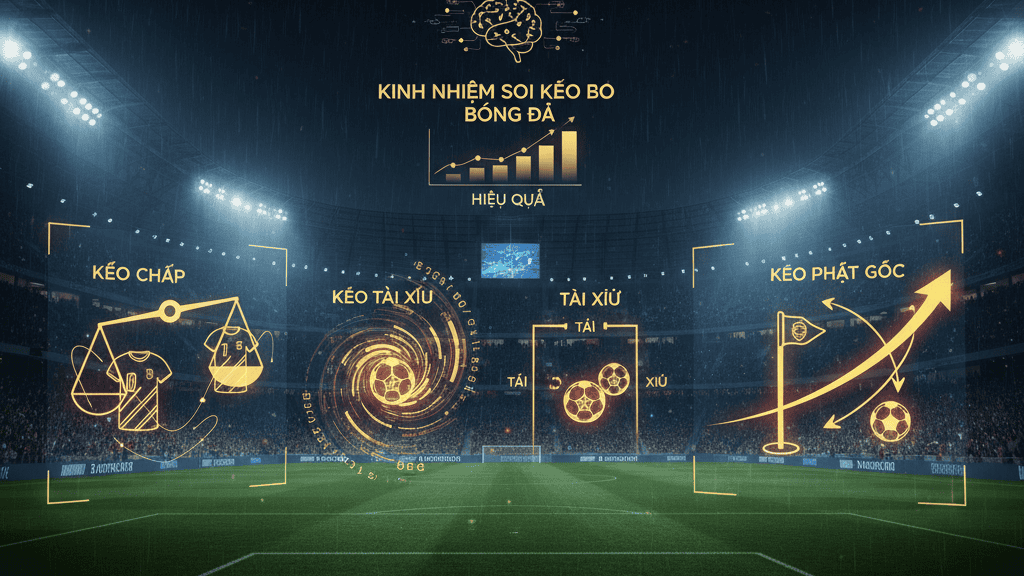 Kinh nghiệm soi kèo bóng đá: Phân tích kèo chấp, kèo tài xỉu và kèo phạt góc hiệu quả